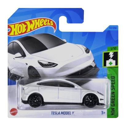 Hot Wheels Tesla Model Y Green Speed 1:64 HKG28 White - зображення 1