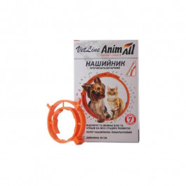 AnimAll Ошейник противопаразитарный VetLine для кошек и собак 35 см 69635 Оранжевый (4820150202880)