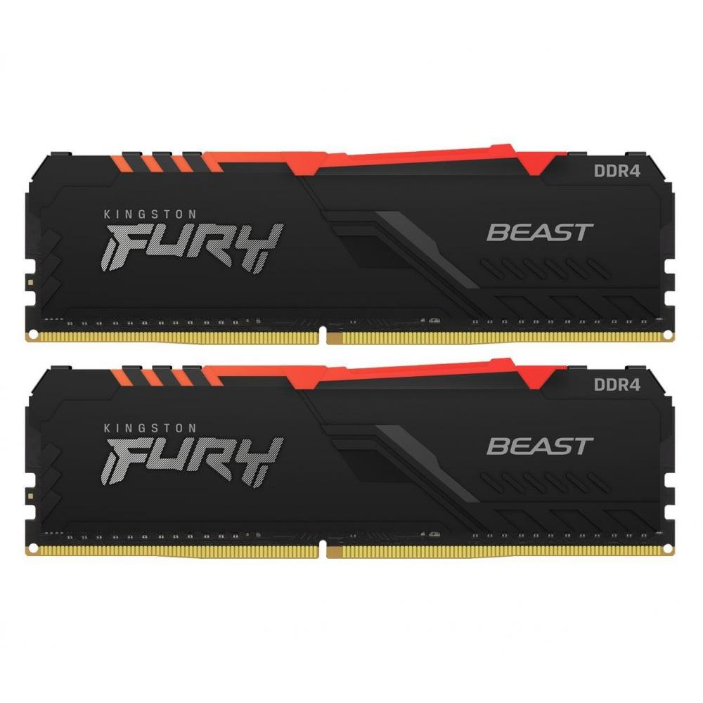 Kingston FURY 16 GB (2x8GB) DDR4 2666 MHz Beast RGB (KF426C16BBAK2/16) - зображення 1