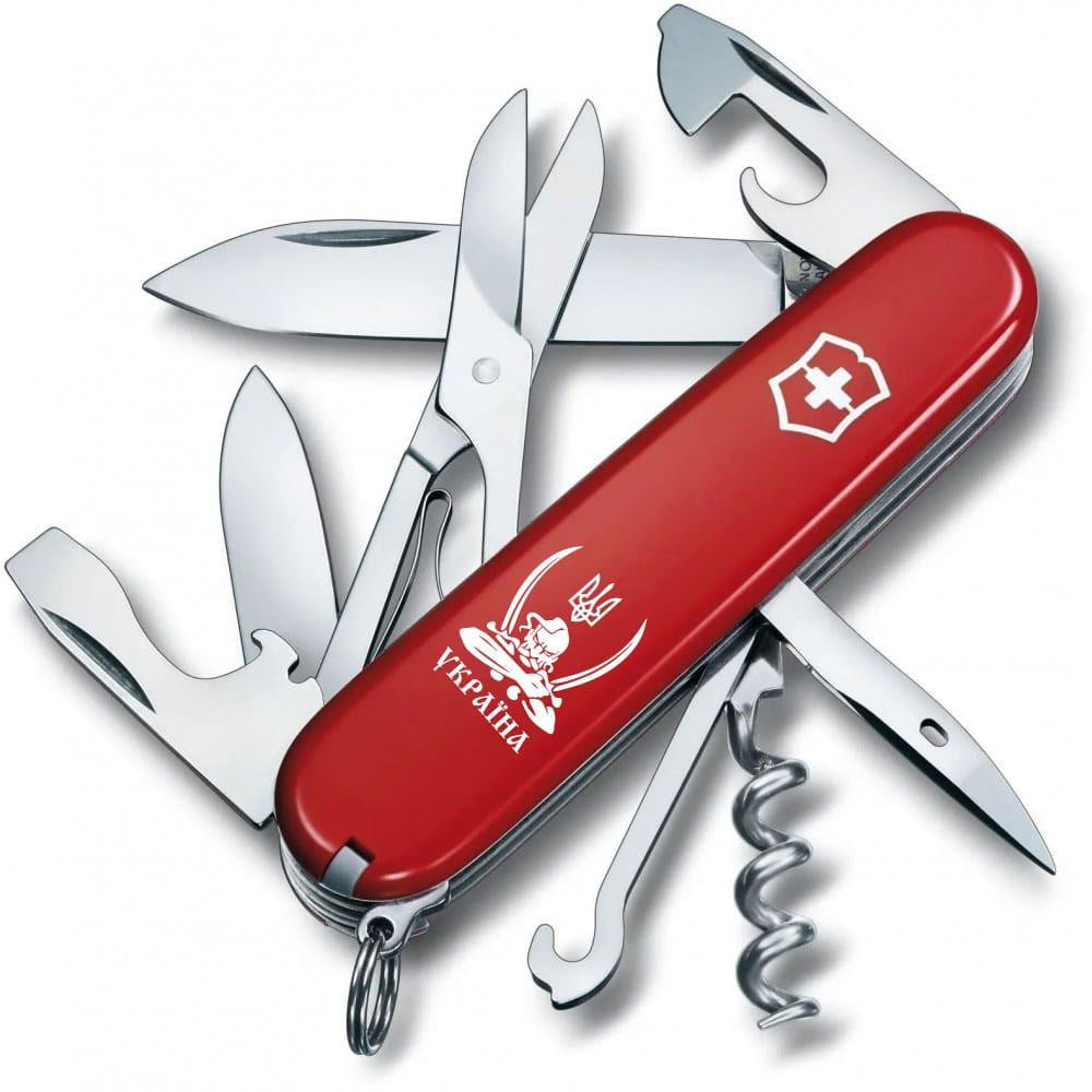 Victorinox Climber Ukraine Red Козак з шаблями білий (13703_T1110u) - зображення 1