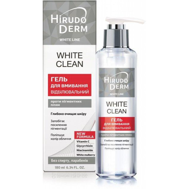 Біокон Отбеливающий гель для умывания  Hirudo Derm White Line White Clean (4820008318732) - зображення 1