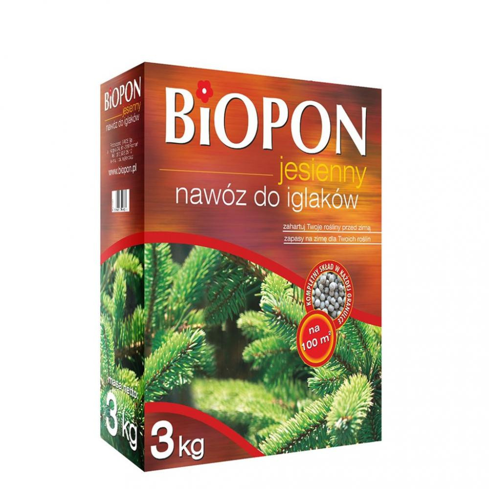 Biopon Удобрение гранулированное  для хвойных растений осеннее 3 кг (5904517104341) - зображення 1