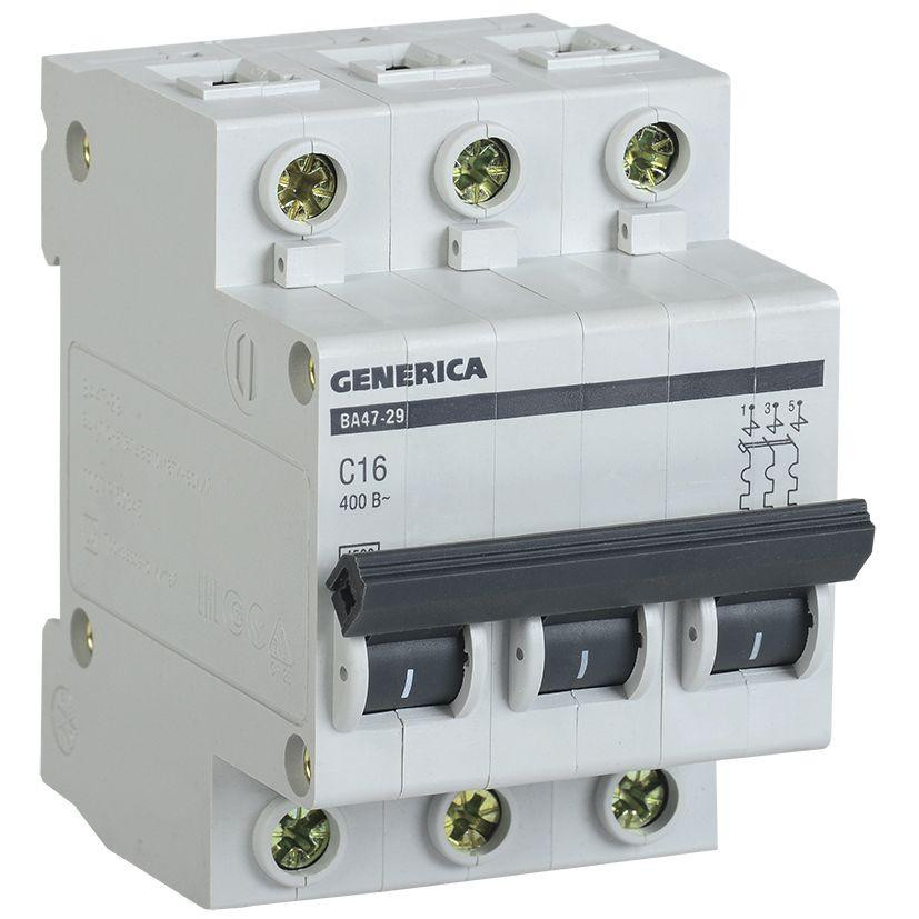 Generica ВА47-29 50А 4,5кА C (MVA25-3-050-C) - зображення 1