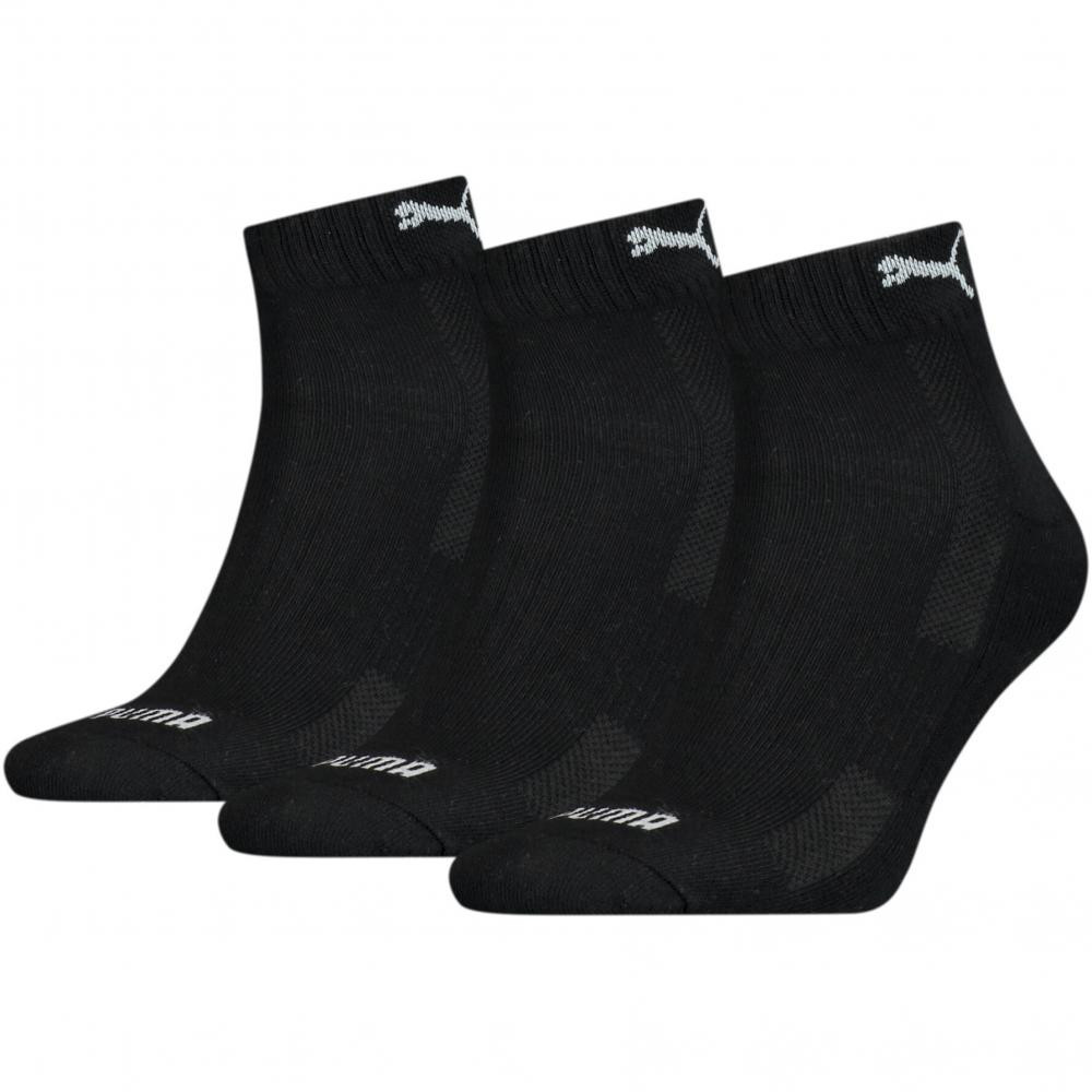 PUMA Чорні шкарпетки  CUSHIONED QUARTER 3P UNISEX 907943/01 - зображення 1