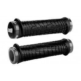   ODI Грипсы  Troy Lee Designs Signature MTB Lock-On Bonus Pack Black w/Grey Clamps (черные с серыми замка