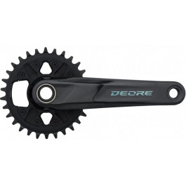   Shimano Шатуни  DEORE FC-M6100-1 інтегрована вісь, 175мм 30T 12-шв. CL-52мм без каретки