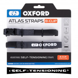 Oxford Ремені для кріплення сумок/багажу Oxford Atlas B-Clip 17mm x 2.0M Asphalt (Pair)