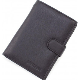   Marco Coverna Вертикальний шкіряний чоловічий гаманець чорного кольору із блоком під документи  (21586)