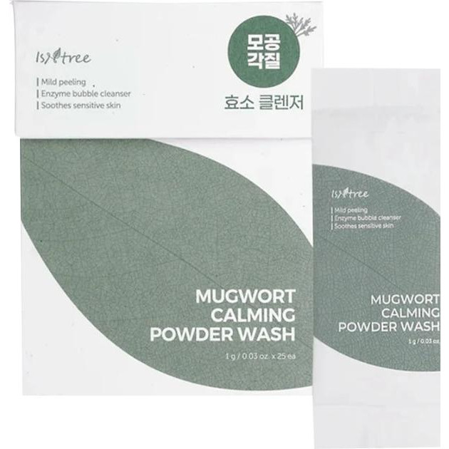 IsNtree - Набір саше з ензимною пудрою для вмивання - Spot Saver - Mugwort Calming Powder Wash - 1g x 25шт - зображення 1