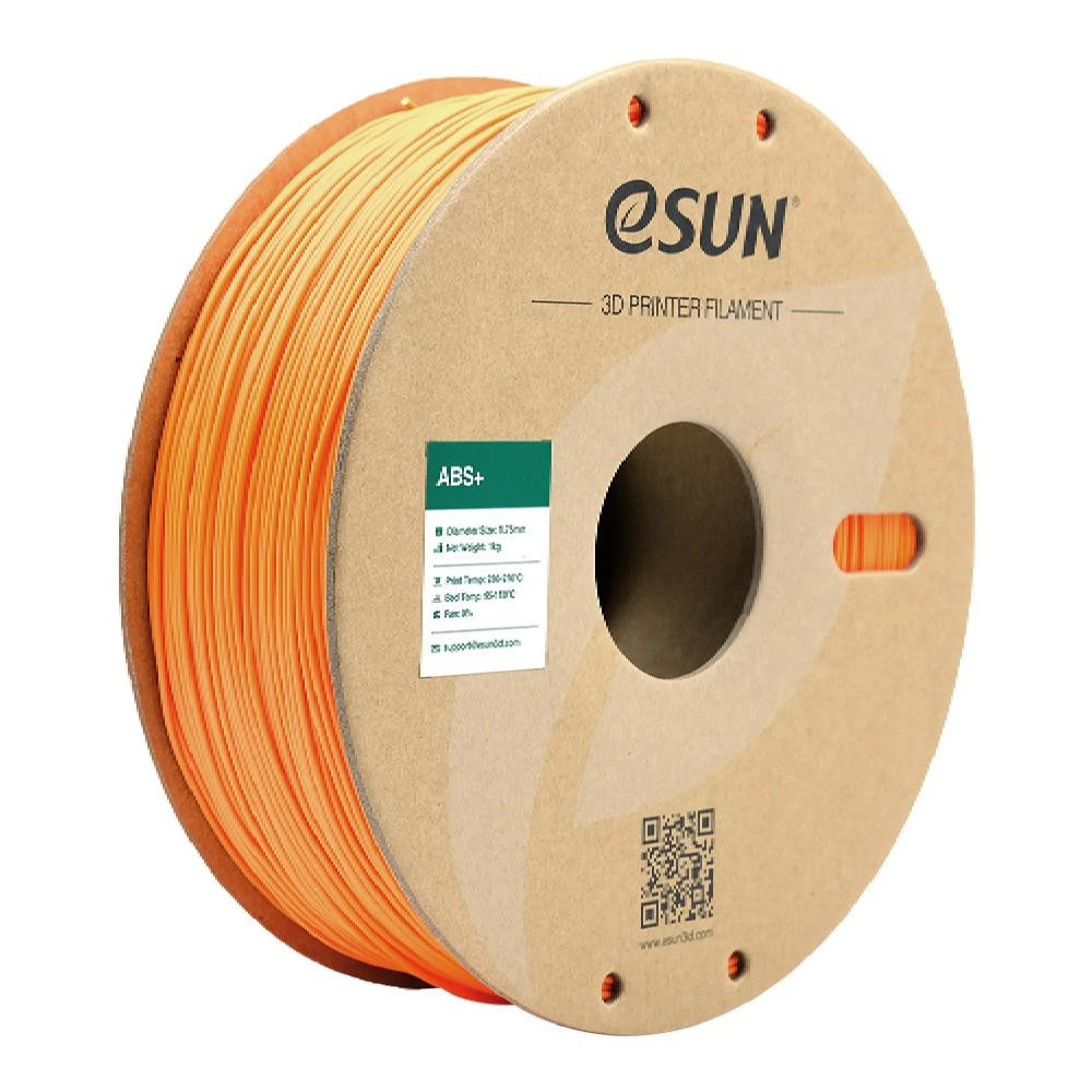 Esun ABS Plus Filament (пластик) для 3D принтера  1кг, 1.75мм, помаранчевий (ABS+175O1) - зображення 1