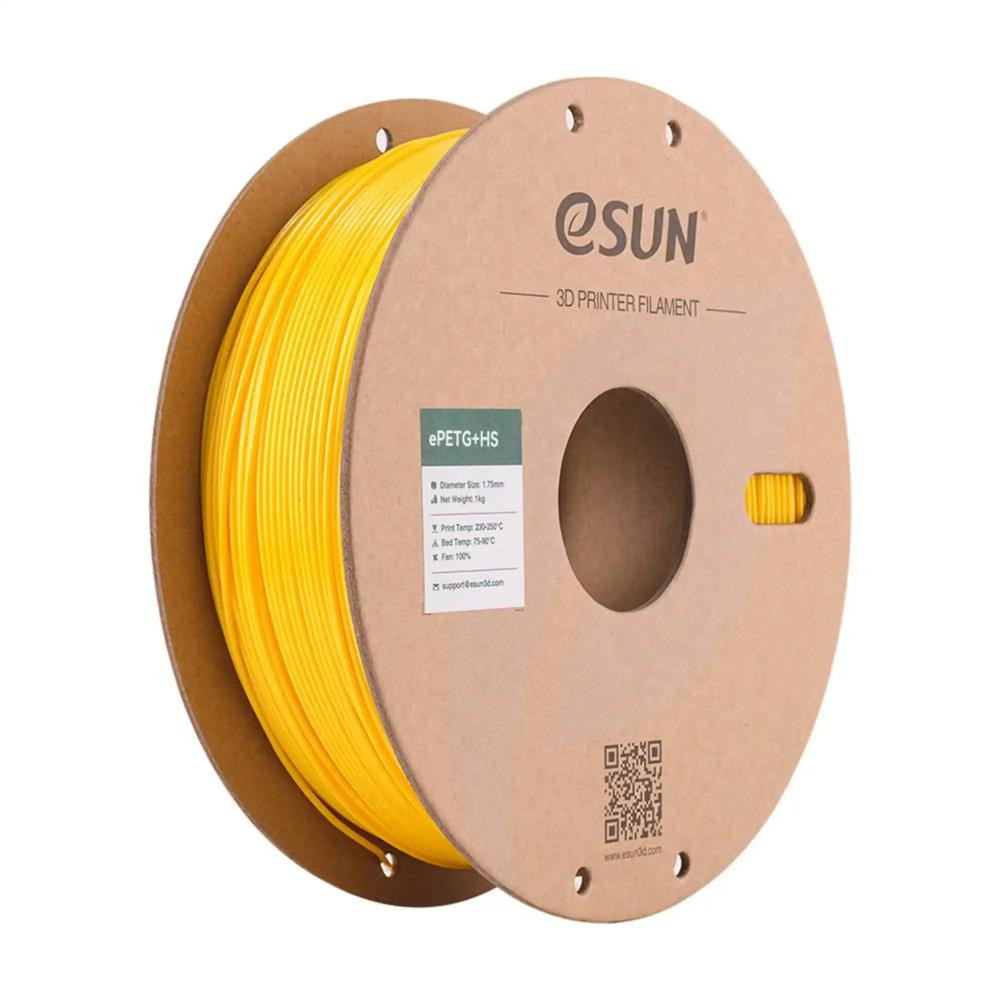 Esun ePETG+HS Filament (пластик) для 3D принтера  1кг, 1.75мм, жовтий (ePETG+HS-175SY1) - зображення 1