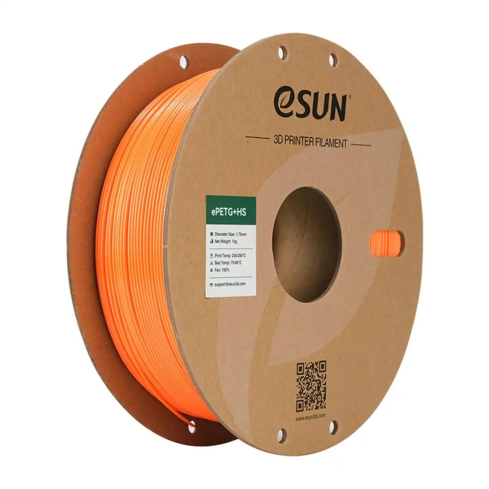 Esun ePETG+HS Filament (пластик) для 3D принтера  1кг, 1.75мм, помаранчевий (ePETG+HS-175SO1) - зображення 1