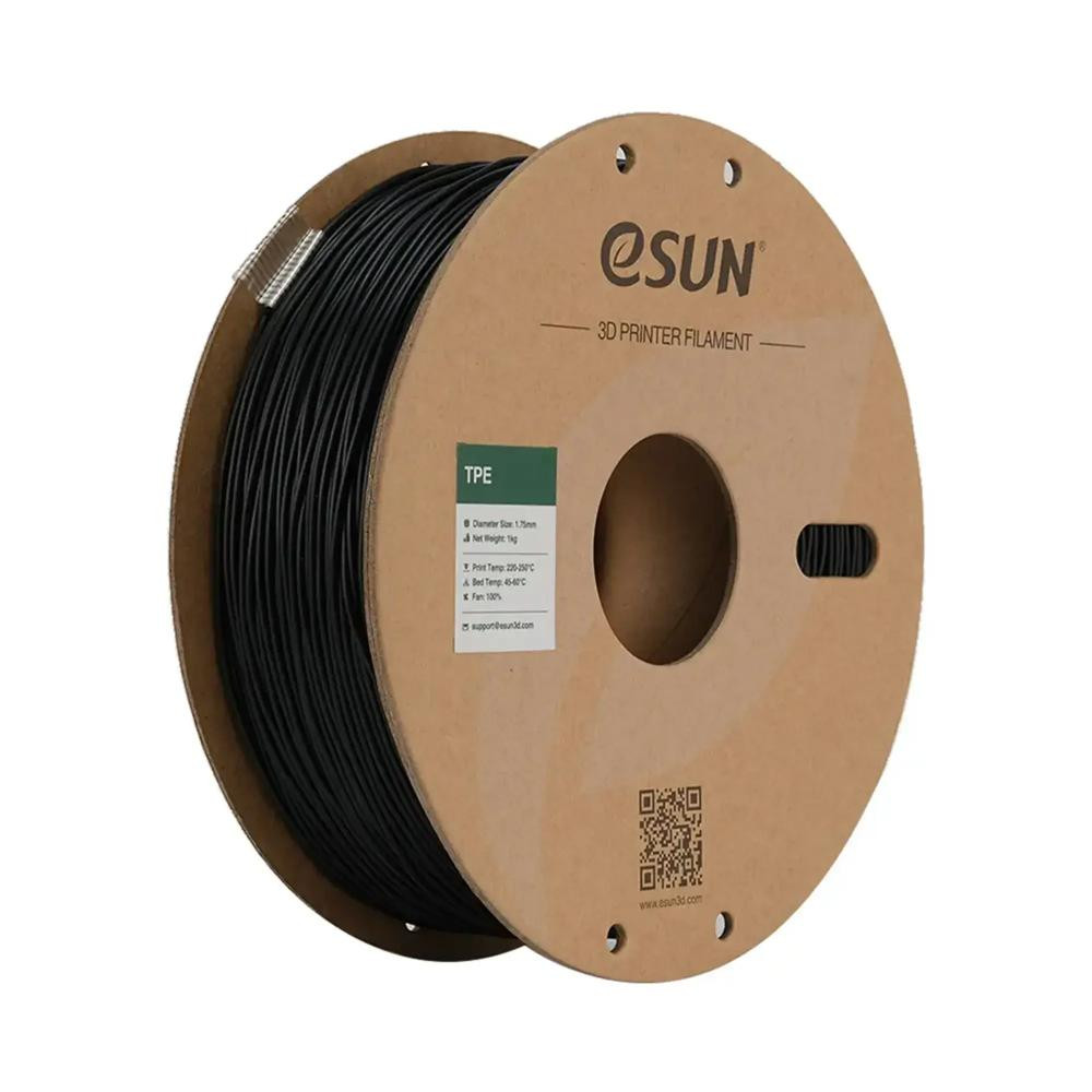 Esun eLastic Filament (пластик) для 3D принтера  1кг, 1.75мм, чорний (eLastic-P175B1) - зображення 1