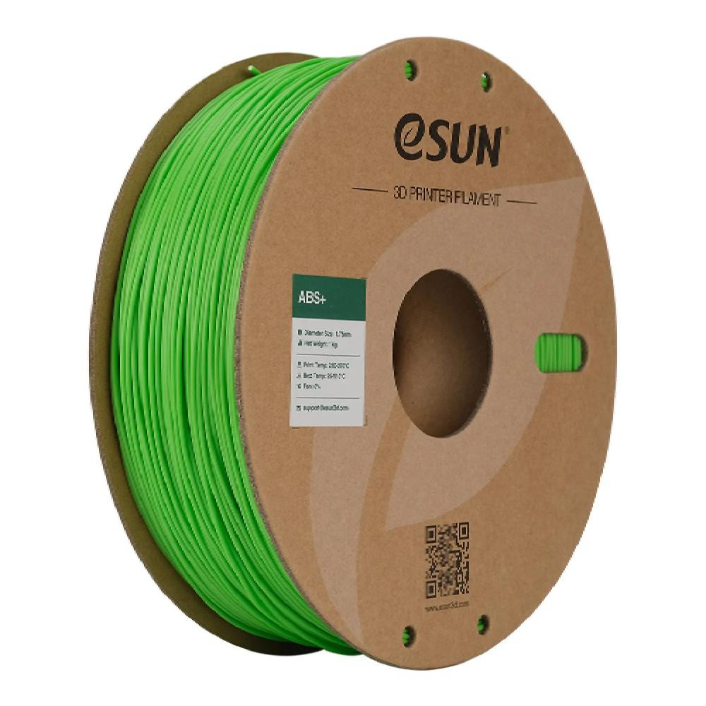 Esun ABS Plus Filament (пластик) для 3D принтера  1кг, 1.75мм, яскраво зелений (ABS+175V1) - зображення 1