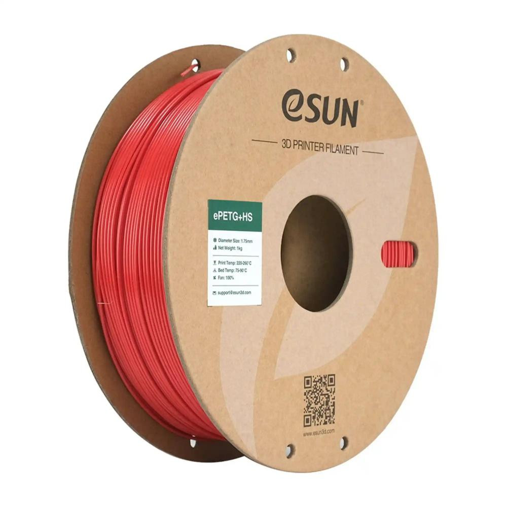 Esun ePETG+HS Filament (пластик) для 3D принтера  1кг, 1.75мм, пожежно-червоний (ePETG+HS-175FR1) - зображення 1