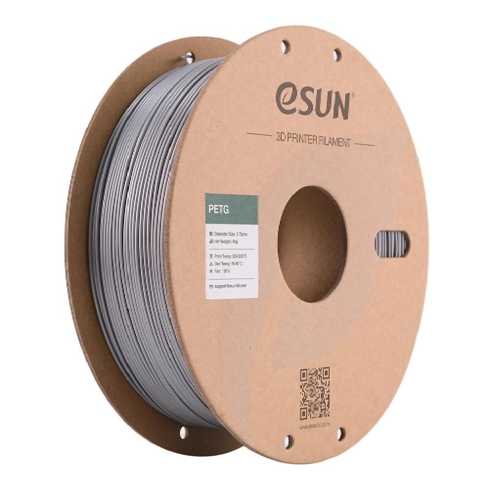 Esun PETG Filament (пластик) для 3D принтера  1кг, 1.75мм, срібний (PETG175SS1) - зображення 1
