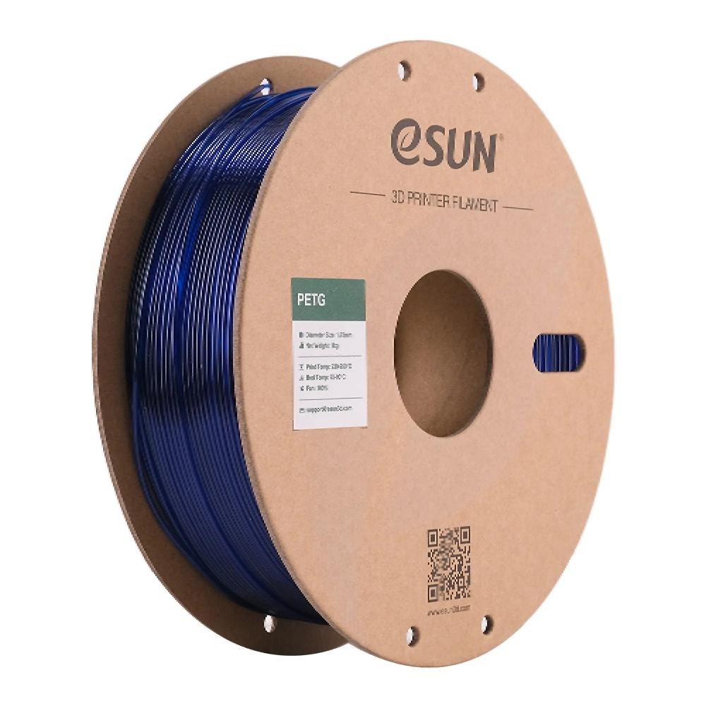 Esun PETG Filament (пластик) для 3D принтера  1кг, 1.75мм, прозорий синій (PETG175U1) - зображення 1