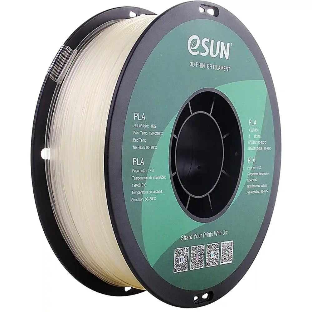 Esun PLA Filament (пластик) для 3D принтера  1кг, 1.75мм, прозорий (PLA-175CL1) - зображення 1