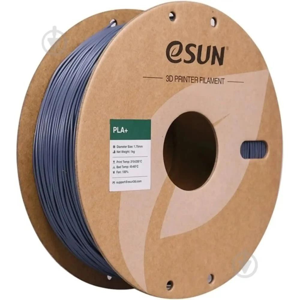 Esun PLA Plus Filament (пластик) для 3D принтера  2x1кг, 1.75мм, сірий та сірий (PLA+P175H1*2) - зображення 1