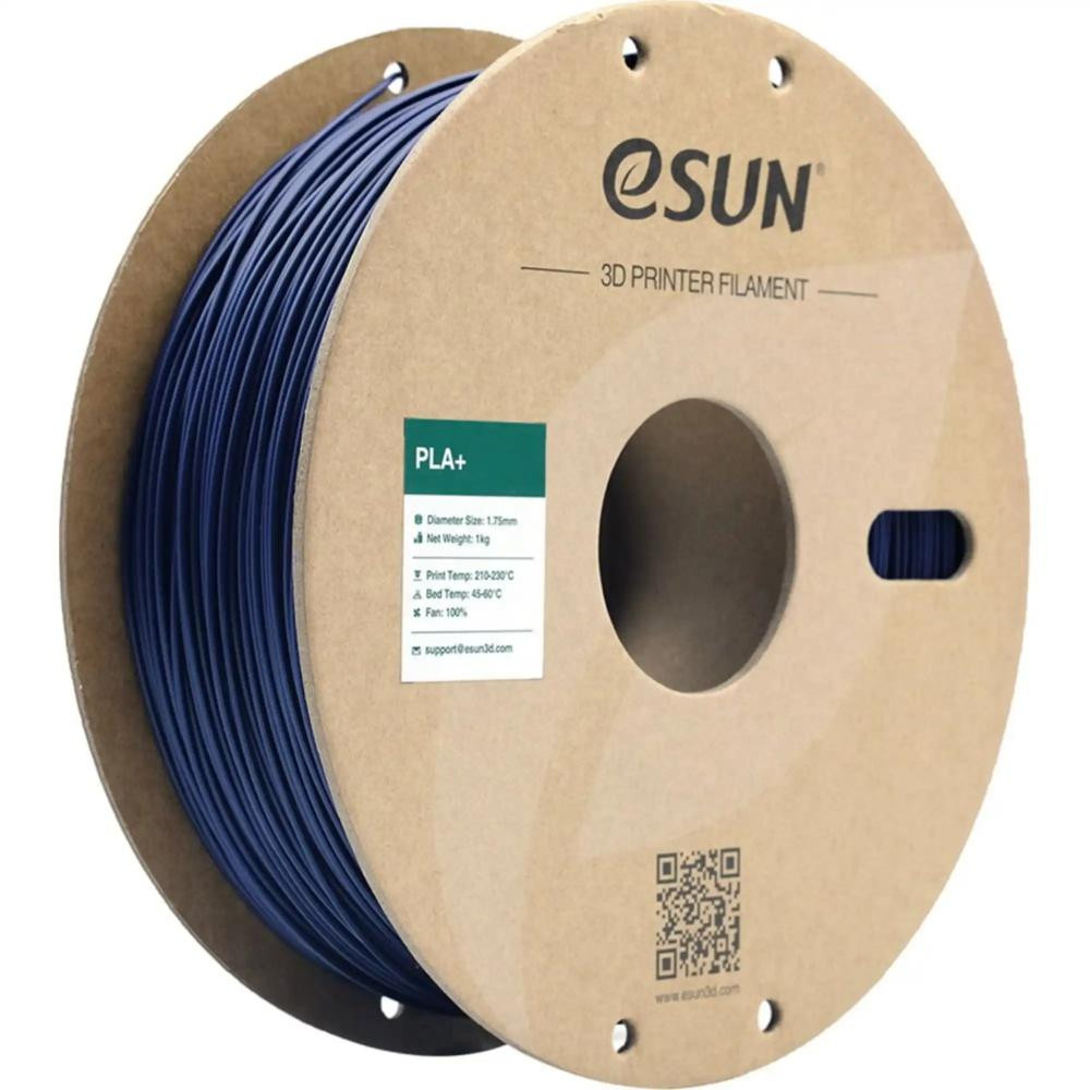 Esun PLA Plus Filament (пластик) для 3D принтера  1кг, 1.75мм, темно-синій (PLA+175DU1) - зображення 1