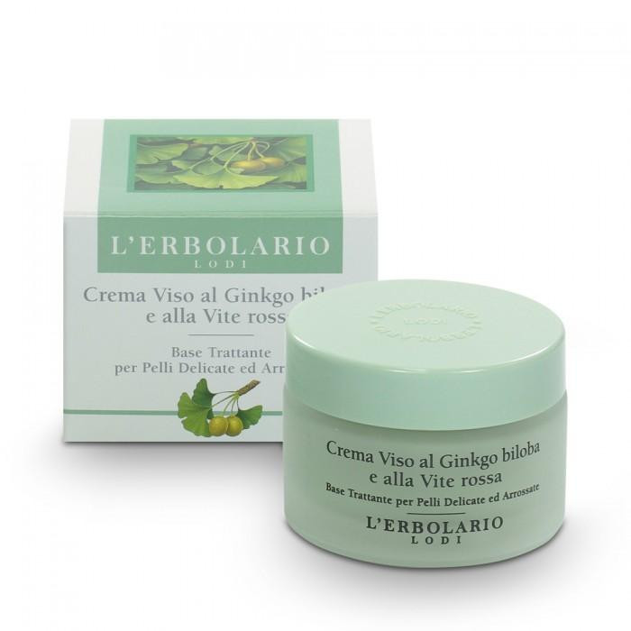 L'Erbolario Крем для лица  Crema Viso al Ginkgo Biloba e Alla Vite Rossa на основе гинкго билоба и красного вино - зображення 1