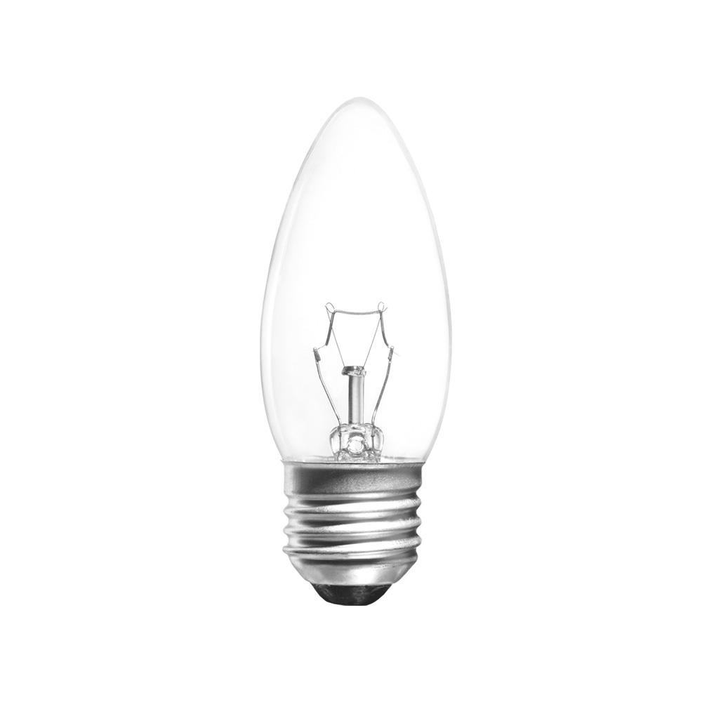 Electrum Лампа накал. С37 60W E27 свеча прозрачная (A-IC-0019) - зображення 1