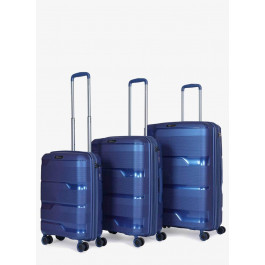 V&V Travel METALLO 8023-3 PIECE SET BLUE