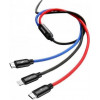 Baseus Three Primary Colors USB Type-C+Lightning+microUSB 120cm 3.5A (CAMLT-BSY01) - зображення 3