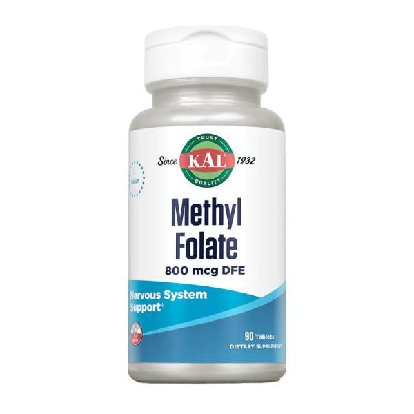 KAL Methyl Folate 800 mcg DFE (90 табл) - зображення 1