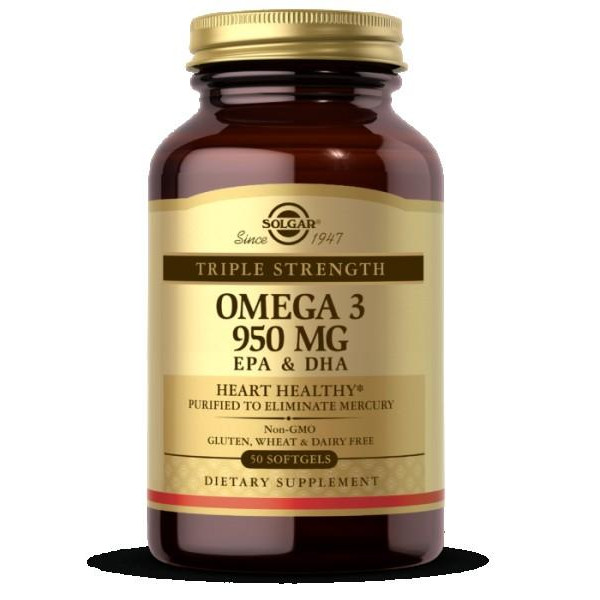 Solgar Triple Strength Omega 3 950mg EPA & DHA 50 капс - зображення 1