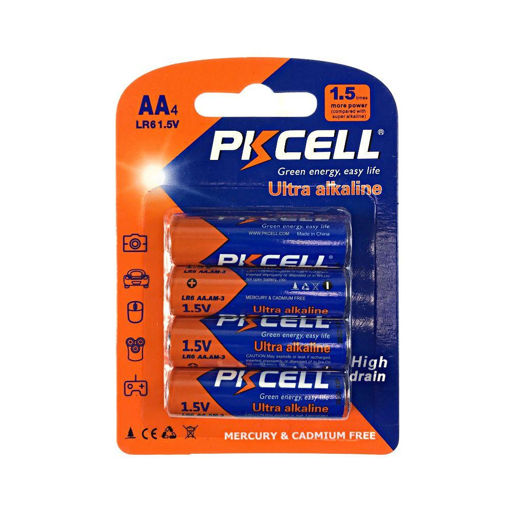 PKCELL AA bat Alkaline 4шт Ultra Alkaline (6942449511225) PC/LR6-4B - зображення 1