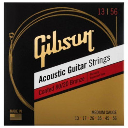   Gibson SAG-CBRW13 COATED 80/20 BRONZE ACOUSTIC GUITAR STRINGS MEDIUM