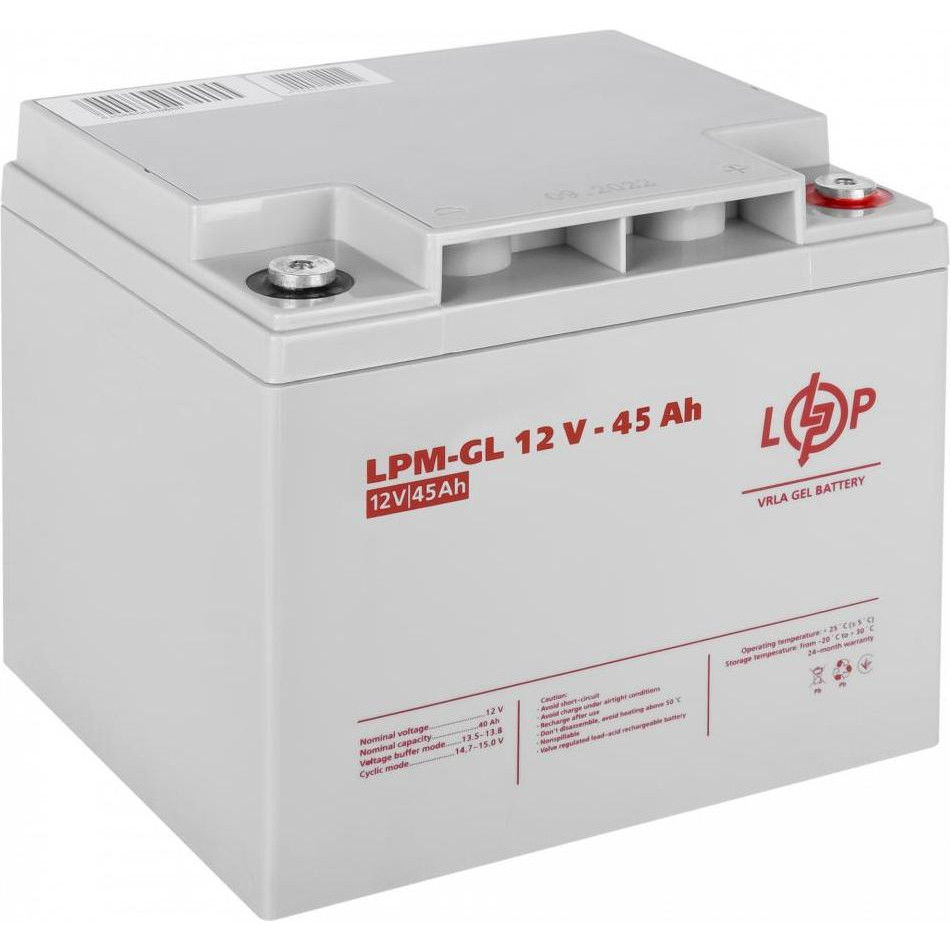 LogicPower LPM-GL 12В 45Ач (20269) - зображення 1