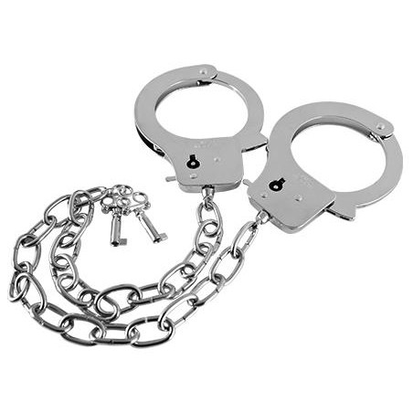 NMC Наручники Metal Handcuffs Long Chain, срібні (8719189308921) - зображення 1