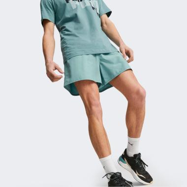 PUMA Бірюзові чоловічі шорти  ESS+ LOGO POWER Woven Shorts 5" 673381/84 - зображення 1