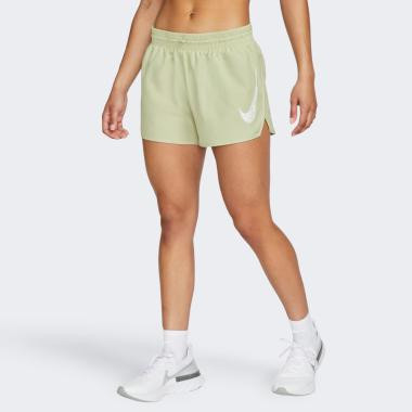 Nike Оливкові жіночі шорти  W NK DF SWOOSH RUN SHORT DM7773-371 - зображення 1