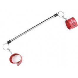   DS Fetish Фіксатори для ніг  Metal Ankle Spreader Bar, червоні (2000000037127)