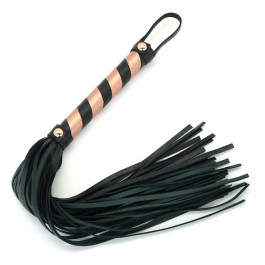   Liebe Seele Флогер  Rose Gold Memory Leather Flogger Whip, золото-чорний (4582558001686)