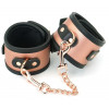 Liebe Seele Фіксатори для ніг  Rose Gold Memory Leather Ankle Cuffs with Faux Fur Lining, золото-чорні (77700003 - зображення 1