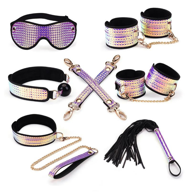 Liebe Seele Бондажний набір  Purple Glossy 7pcs Bondage Kit, мультикольоровий (4582558004779) - зображення 1