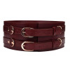 Liebe Seele Бондажний пояс  Wine Red Leather Bondage Waist Belt M, бордовий (4582558000627) - зображення 1