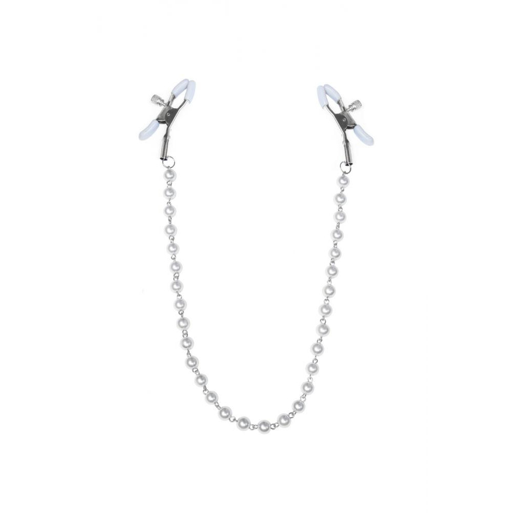 Feral Feelings Затискачі для сосків  Nipple Clamps Pearls, білі (2000000005126) - зображення 1
