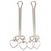 Chisa Novelties Затискачі для сосків Senuelo Fetish Fantasy Heart Nipple Clamps, срібні (759746162601) - зображення 1