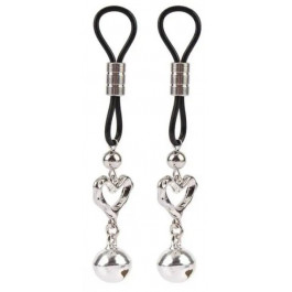   Chisa Novelties Затискачі для сосків Senuelo Heart Echo Nipple Clamps, срібні (759746162700)