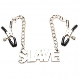   XR Brands Затискачі для сосків з ланцюжком Master Series Slave, срібні (848518046789)