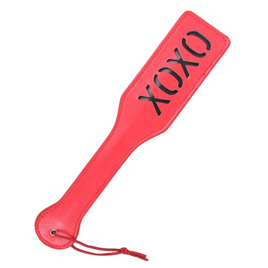 DS Fetish Шльопалка квадратна  Paddle XOXO, червона (2000450087963) - зображення 1