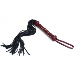   Liebe Seele Флогер  Wine Red Heavy Leather Flogger with Studded Handle, бордовий (7770000389001)