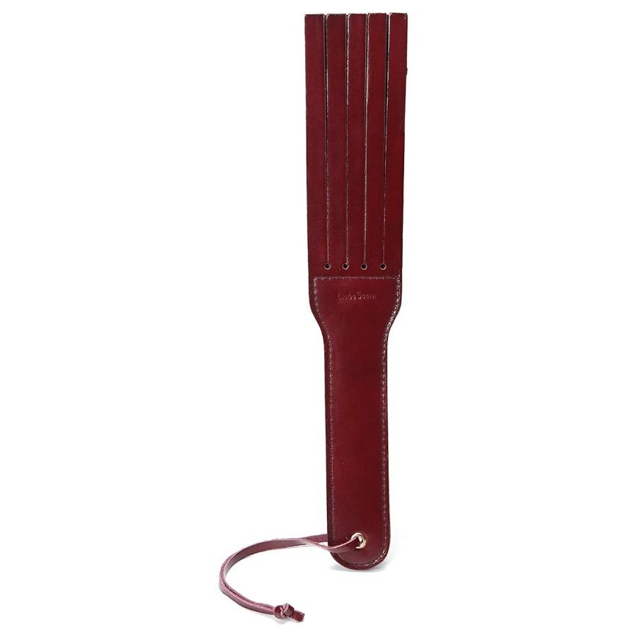 Liebe Seele Шльопалка  Wine Red Dual Sensation Leather Spanking Paddle, бордова (4582558000214) - зображення 1
