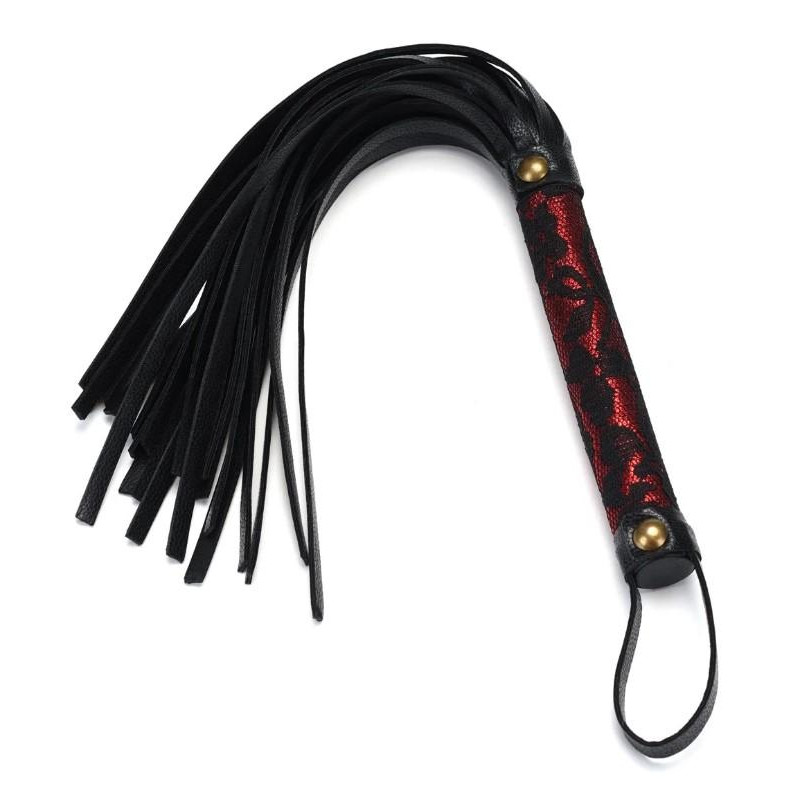 Liebe Seele Флогер  Victorian Garden Lace and Vegan Leather Flogger Whip, червоно-чорний (4582558001051) - зображення 1