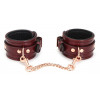 Liebe Seele Фіксатори для ніг  Wine Red Leather Ankle Cuffs with Rose Gold Hardware, бордові (7770000388929) - зображення 1